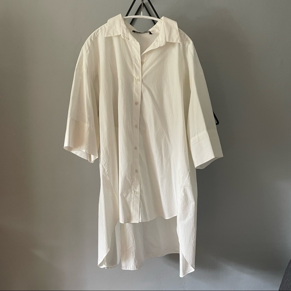Zara oversized button down shirt